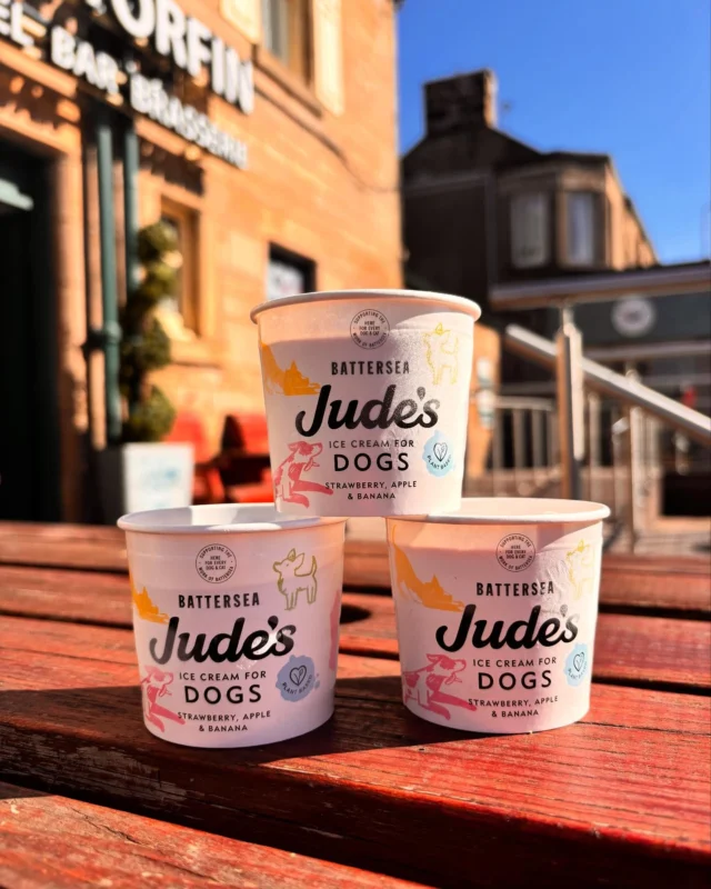 Our new dog menu has arrived with a new addition perfect for the sunshine ☀️ 

@judesicecream for dogs offers a vet-approved, plant based treat that is not only delicious but also supports @battersea_dog_and_cat_home. A tail-wagging way to treat your four legged friends! 

🐶 🐾🐶🐾